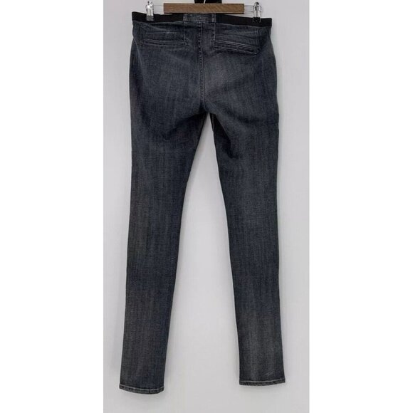 Helmut Lang Gray/Blue Skinny Pull On Elastic Waist Jeans Sz 28 Inseam 34.5,‎ USA - Picture 2 of 12